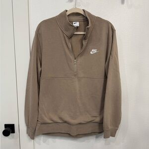 Nike Brown Half-Zip Sweatshirt